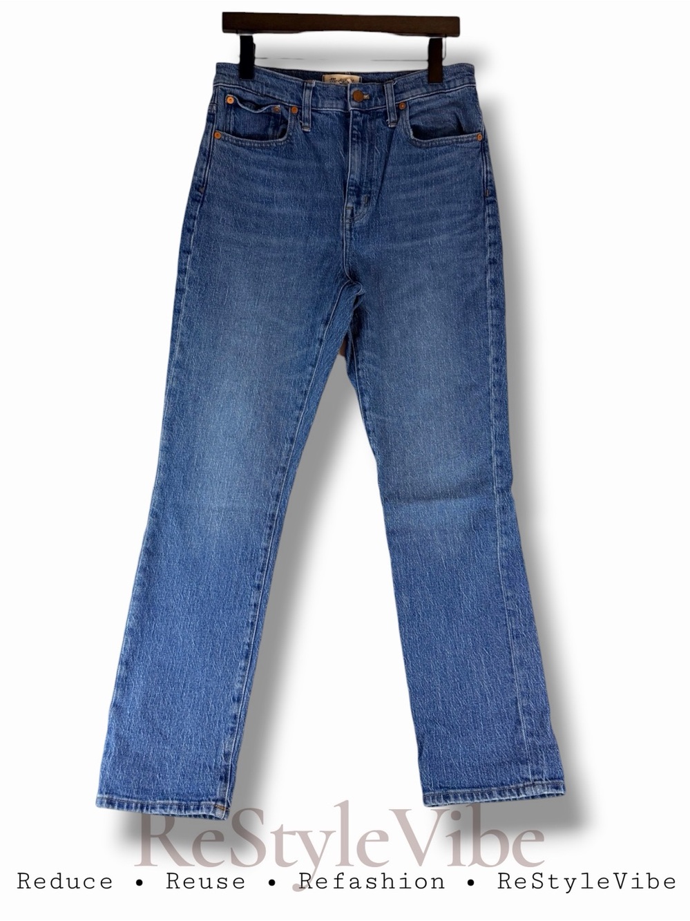 MADEWELL Women’s Size 28 Denim Jeans The High Rise Slimboy Jean Stretch